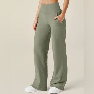Beyond Yoga Olive Green Wide-Leg Pants
